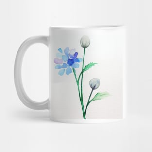 Blue Watercolor Flowers - In Budding, in Bloom Mug